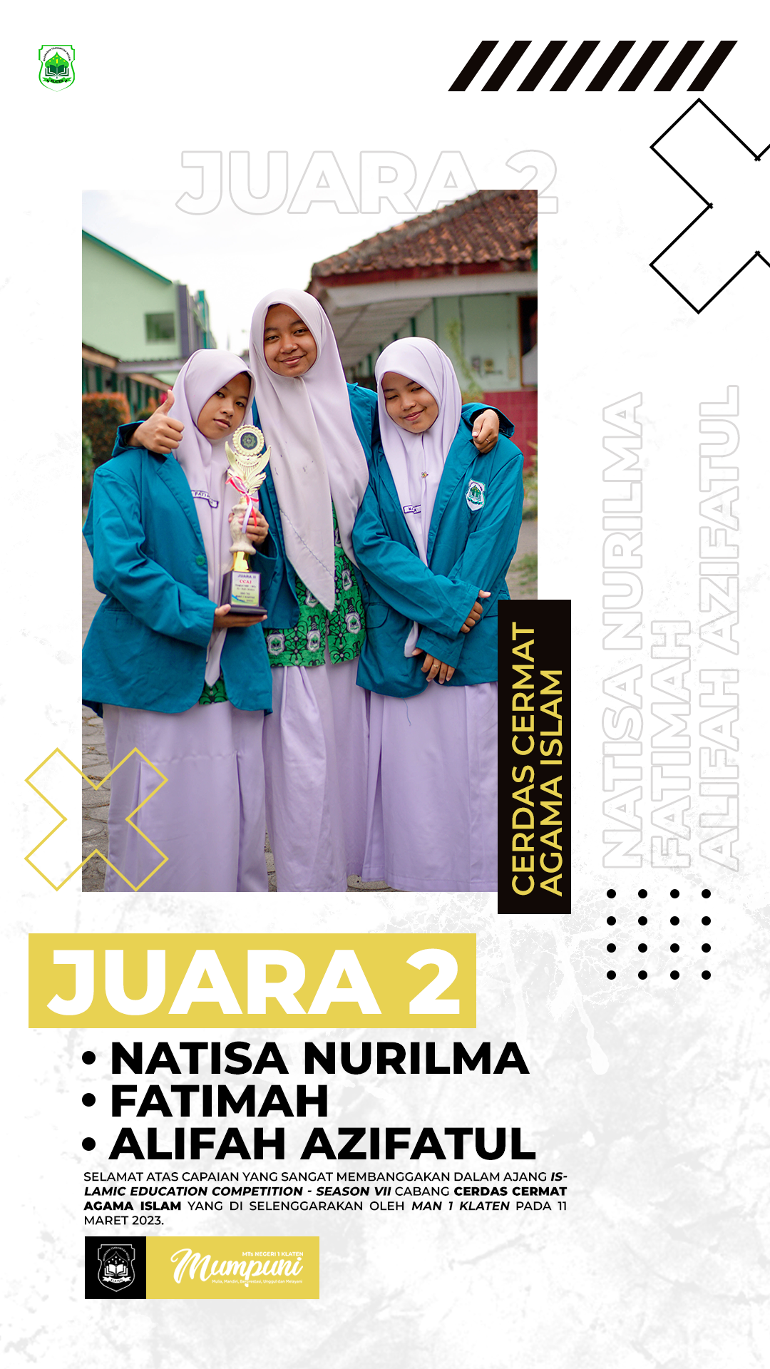 JUARA 2 – CERDAS CERMAT AGAMA ISLAM – IEC VII