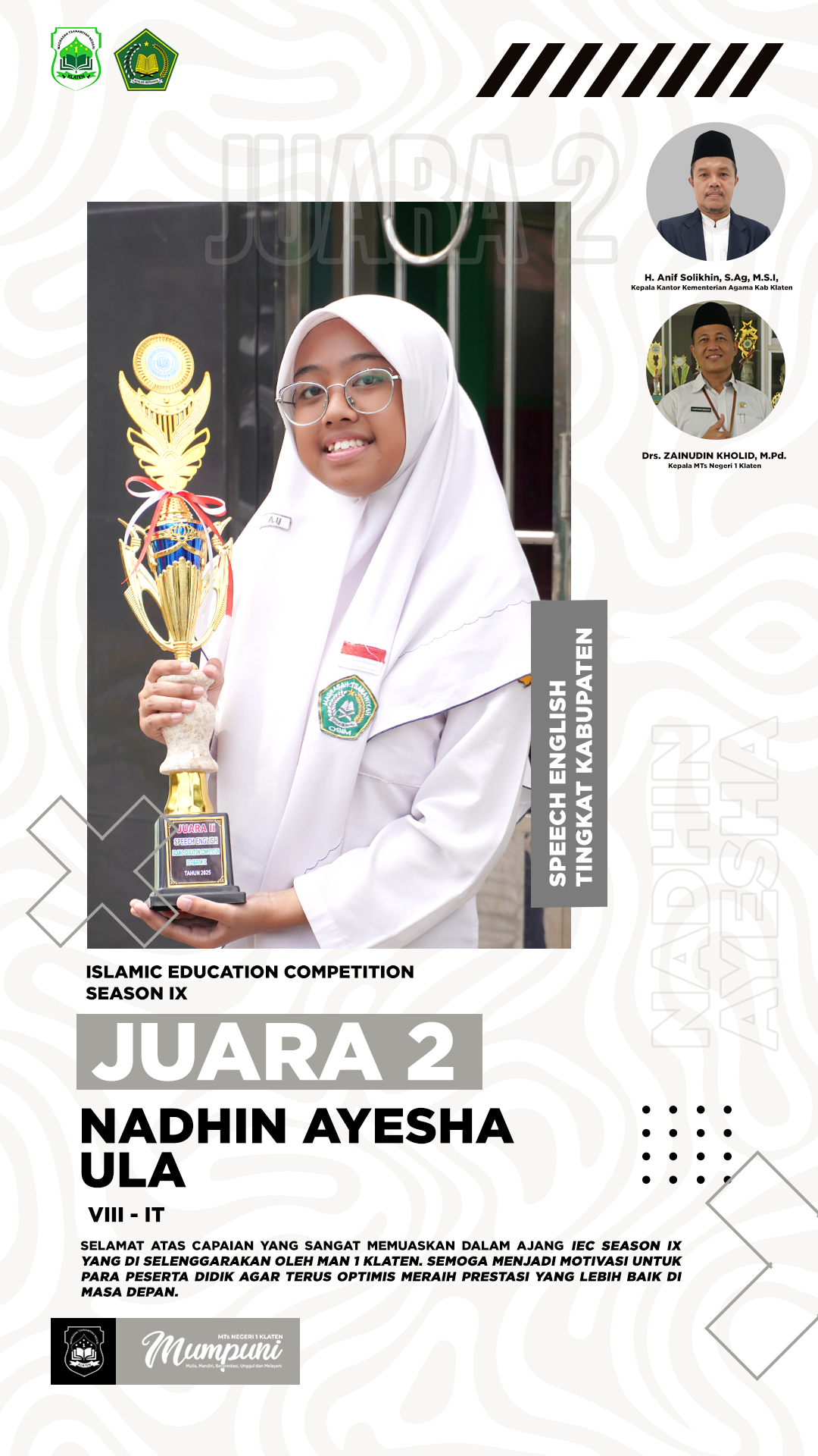 JUARA 2 – ENGLISH SPEECH