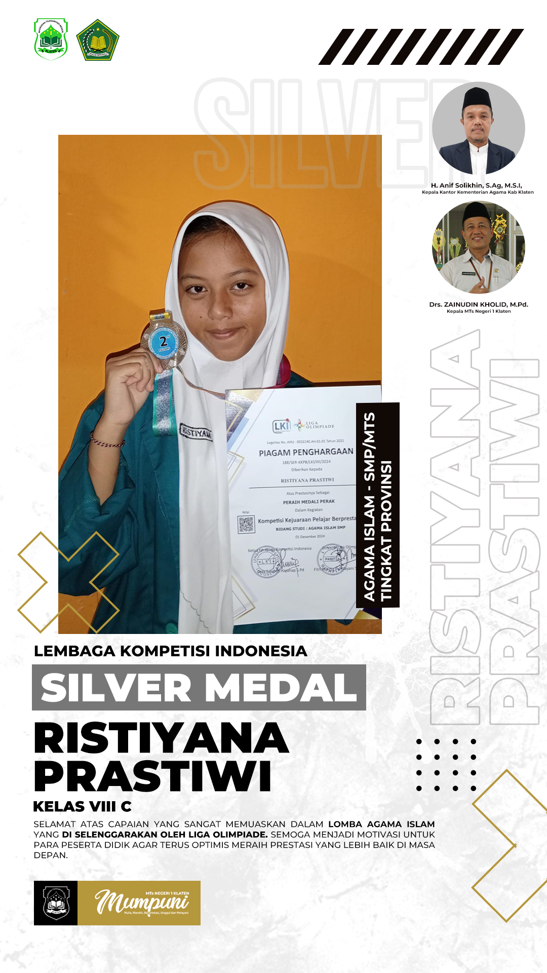 SILVER MEDAL – OLIMPIADE AGAMA ISLAM