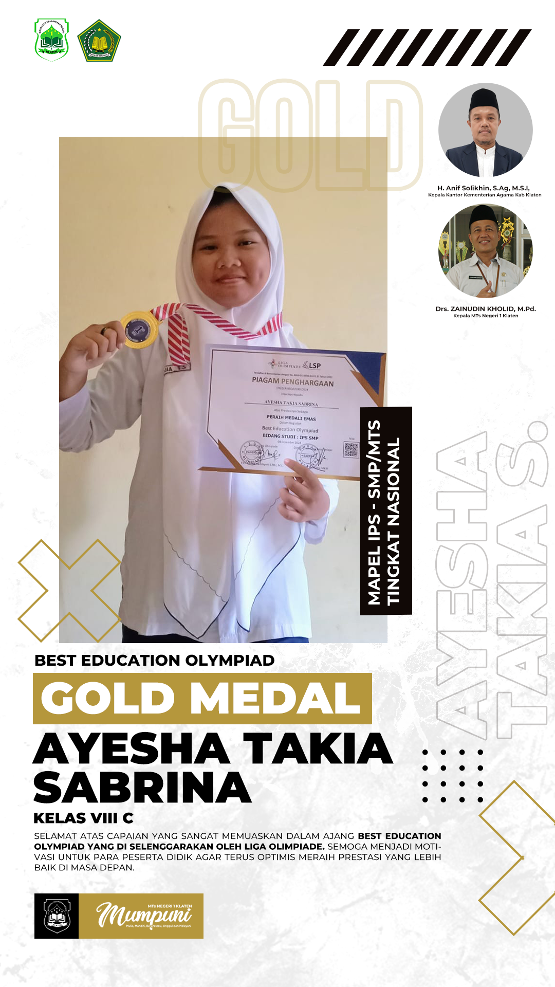 GOLD MEDAL – OLIMPIADE IPS